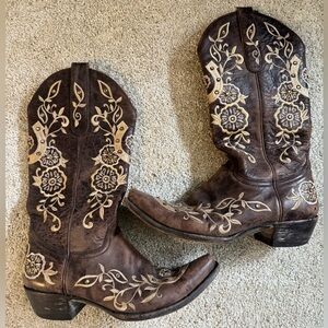 Old Gringo Embroidered Leather Cowboy Boots